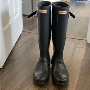 Hunter Tall Rain Boots in Dark Slate